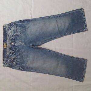 Vintage BKE Faded Cotton Denim Blue Jean Capri Pedel Pushers 29